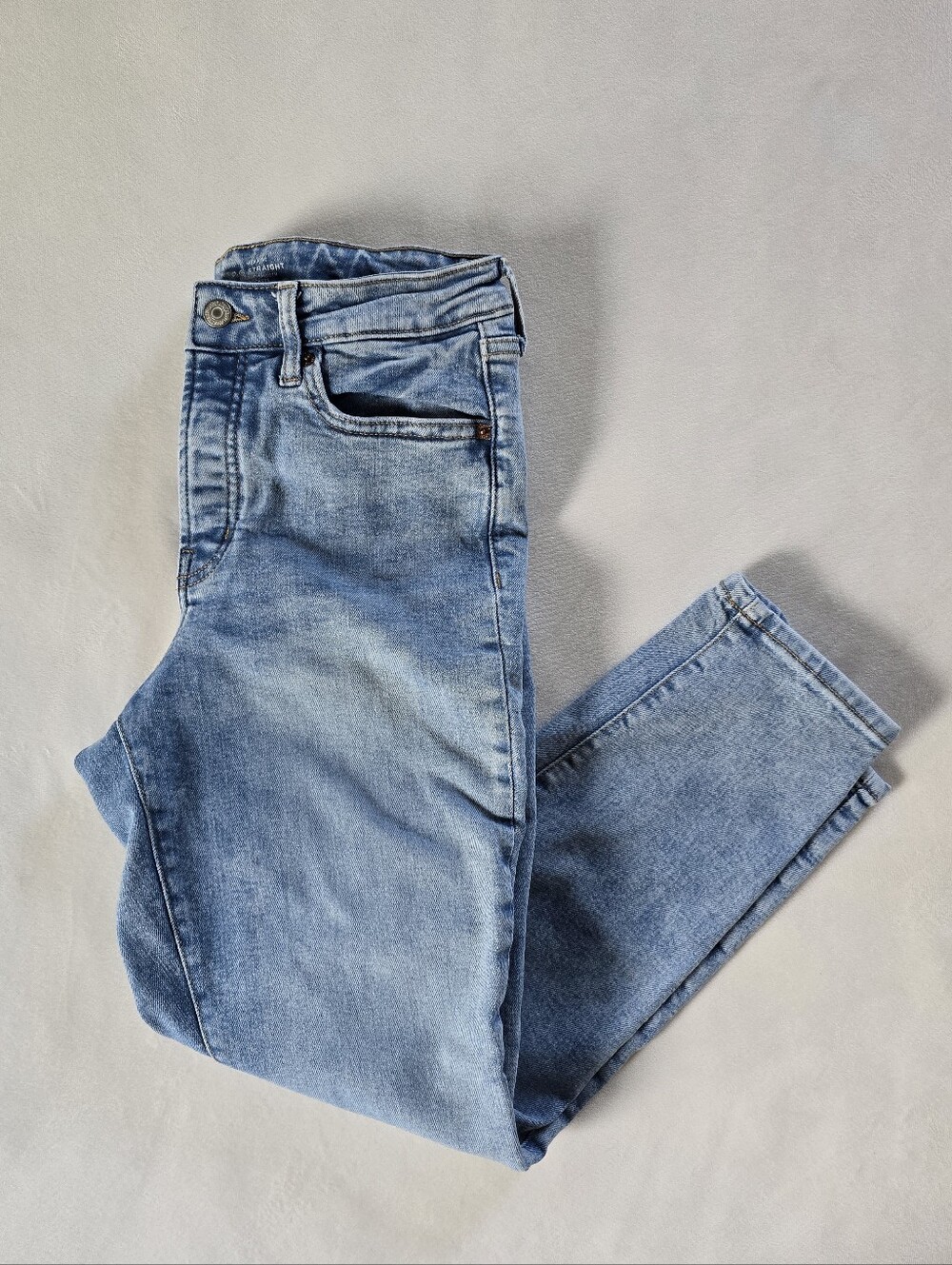 Old Navy▪️OG High Rise Extra Stretch Straight Light Wash Blue Jeans